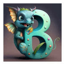 Load image into Gallery viewer, Alphabet Dinosaur-Full Round Diamond Painting-30x30cm