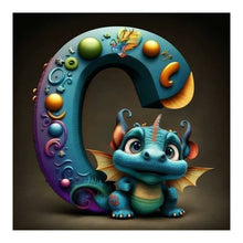Load image into Gallery viewer, Alphabet Dinosaur-Full Round Diamond Painting-30x30cm