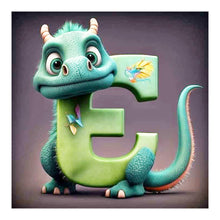 Load image into Gallery viewer, Alphabet Dinosaur-Full Round Diamond Painting-30x30cm