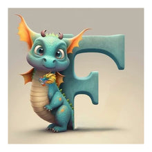 Load image into Gallery viewer, Alphabet Dinosaur-Full Round Diamond Painting-30x30cm