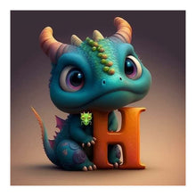 Load image into Gallery viewer, Alphabet Dinosaur-Full Round Diamond Painting-30x30cm