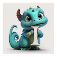 Load image into Gallery viewer, Alphabet Dinosaur-Full Round Diamond Painting-30x30cm