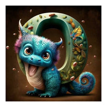 Load image into Gallery viewer, Alphabet Dinosaur-Full Round Diamond Painting-30x30cm