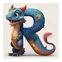 Load image into Gallery viewer, Alphabet Dinosaur-Full Round Diamond Painting-30x30cm