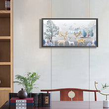 Load image into Gallery viewer, Relief Elk-Full Round Diamond Painting-80x40cm-Large Size