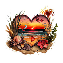 Load image into Gallery viewer, Love Beach-Full Round Diamond Painting-30x30cm