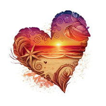 Load image into Gallery viewer, Love Beach-Full Round Diamond Painting-30x30cm