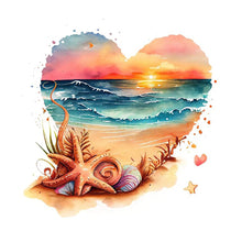 Load image into Gallery viewer, Love Beach-Full Round Diamond Painting-30x30cm