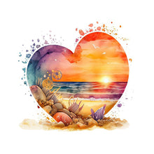 Load image into Gallery viewer, Love Beach-Full Round Diamond Painting-30x30cm