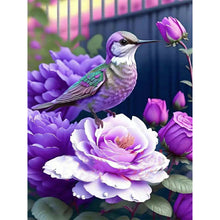 Load image into Gallery viewer, Hummingbird Moonlight Flower-Full Round Diamond Painting-30x40cm