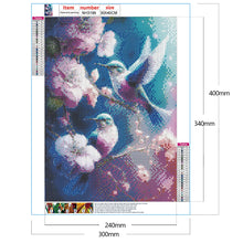Load image into Gallery viewer, Hummingbird Flower-Full Round Drill Diamond Painting-30x40cm