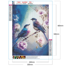 Load image into Gallery viewer, Hummingbird Flower-Full Round Drill Diamond Painting-30x40cm