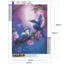 Load image into Gallery viewer, Hummingbird Flower-Full Round Drill Diamond Painting-30x40cm