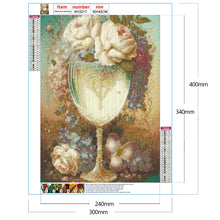 Load image into Gallery viewer, Flower Goblet-Full Round Drill Diamond Painting-30x40cm