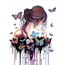 Load image into Gallery viewer, Butterfly Girl Back-Partial Special Diamond Painting-30x40cm