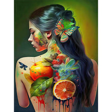 Load image into Gallery viewer, Tattoo Girl-Full Round Diamond Painting-30x40cm