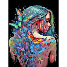 Load image into Gallery viewer, Tattoo Girl-Full Round Diamond Painting-30x40cm