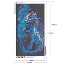 Load image into Gallery viewer, Starry Sky Smoke Cat-Full Drill Diamond Painting-40x70cm