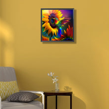 Load image into Gallery viewer, Sunflowers Hummingbird-Full Round Diamond Painting-30x30cm