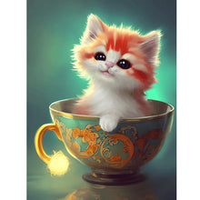 Load image into Gallery viewer, Animal in a cup-Full Round Diamond Painting-30x40cm