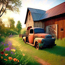 Load image into Gallery viewer, Truck-Full Round Diamond Painting-30x30cm