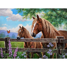 Load image into Gallery viewer, Horse-Full Round Diamond Painting-40x30cm