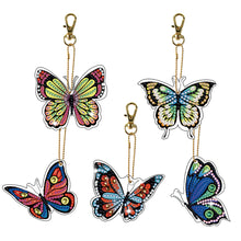 Load image into Gallery viewer, 5pcs/set-Cartoon-Double Side Drill-Diamond Keychain