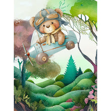 Load image into Gallery viewer, Cartoon Bear-Full Round Diamond Painting-30x40cm