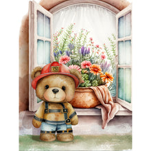 Load image into Gallery viewer, Cartoon Bear-Full Round Diamond Painting-30x40cm