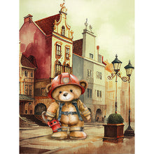 Load image into Gallery viewer, Cartoon Bear-Full Round Diamond Painting-30x40cm