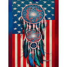 Load image into Gallery viewer, US Flag Dreamcatcher-Full Round Diamond Painting-30x40cm