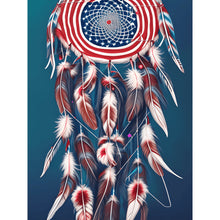 Load image into Gallery viewer, US Flag Dreamcatcher-Full Round Diamond Painting-30x40cm