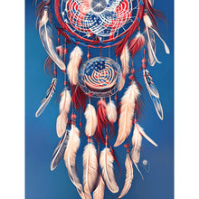 Load image into Gallery viewer, US Flag Dreamcatcher-Full Round Diamond Painting-30x40cm
