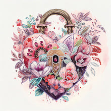 Load image into Gallery viewer, Flower Love Lock-Partial Special Diamond Painting-30x30cm