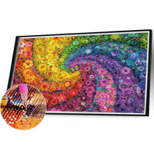 Load image into Gallery viewer, Rainbow Flowers Butterfly Swirl-Full Round Diamond Painting-70x50cm-Large Size
