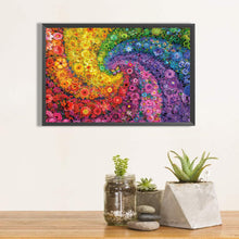 Load image into Gallery viewer, Rainbow Flowers Butterfly Swirl-Full Round Diamond Painting-70x50cm-Large Size