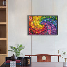 Load image into Gallery viewer, Rainbow Flowers Butterfly Swirl-Full Round Diamond Painting-70x50cm-Large Size