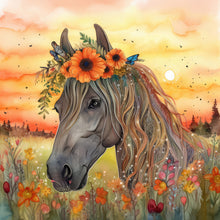 Load image into Gallery viewer, Field Horse-Full Round Diamond Painting-30x30cm