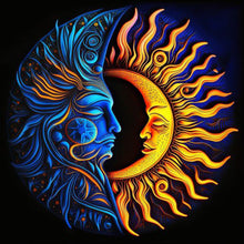 Load image into Gallery viewer, Star Moon-Full Round Diamond Painting-30x30cm