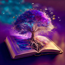Load image into Gallery viewer, Tree Of Wisdom In Books-Full Round Diamond Painting-30x30cm