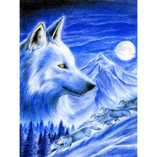 Load image into Gallery viewer, Wolf-Full Round Diamond Painting-30x40cm