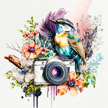 Load image into Gallery viewer, Camera Bird-Full Round Diamond Painting-30x30cm