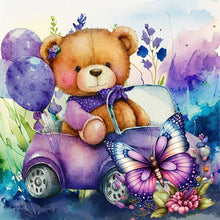 Load image into Gallery viewer, Lavender Butterfly-Full Round Diamond Painting-30x30cm