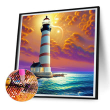 Load image into Gallery viewer, Crossing The Sea Lighthouse-Full Round Diamond Painting-30x30cm
