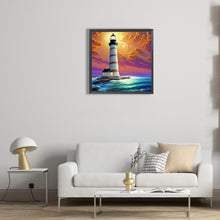Load image into Gallery viewer, Crossing The Sea Lighthouse-Full Round Diamond Painting-30x30cm