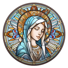 Load image into Gallery viewer, Stained Glass Jesus Virgin-Full Round Diamond Painting-30x30cm