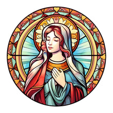 Load image into Gallery viewer, Stained Glass Jesus Virgin-Full Round Diamond Painting-30x30cm