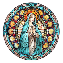 Load image into Gallery viewer, Stained Glass Jesus Virgin-Full Round Diamond Painting-30x30cm