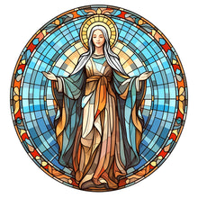 Load image into Gallery viewer, Stained Glass Jesus Virgin-Full Round Diamond Painting-30x30cm