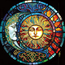 Load image into Gallery viewer, Sun Moon Mandala-Partial Special Diamond Painting-30x30cm